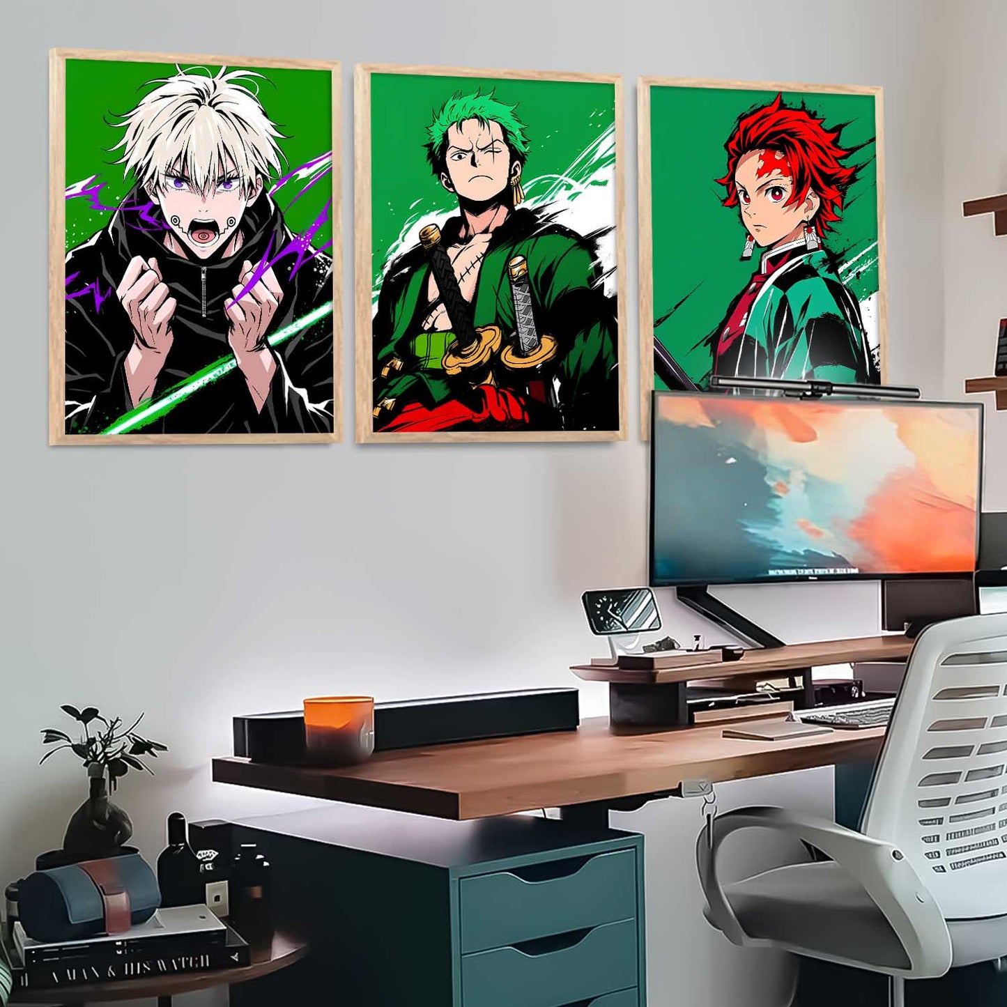 Japanese Anime Wall Art Paintings for Living Room Bedroom