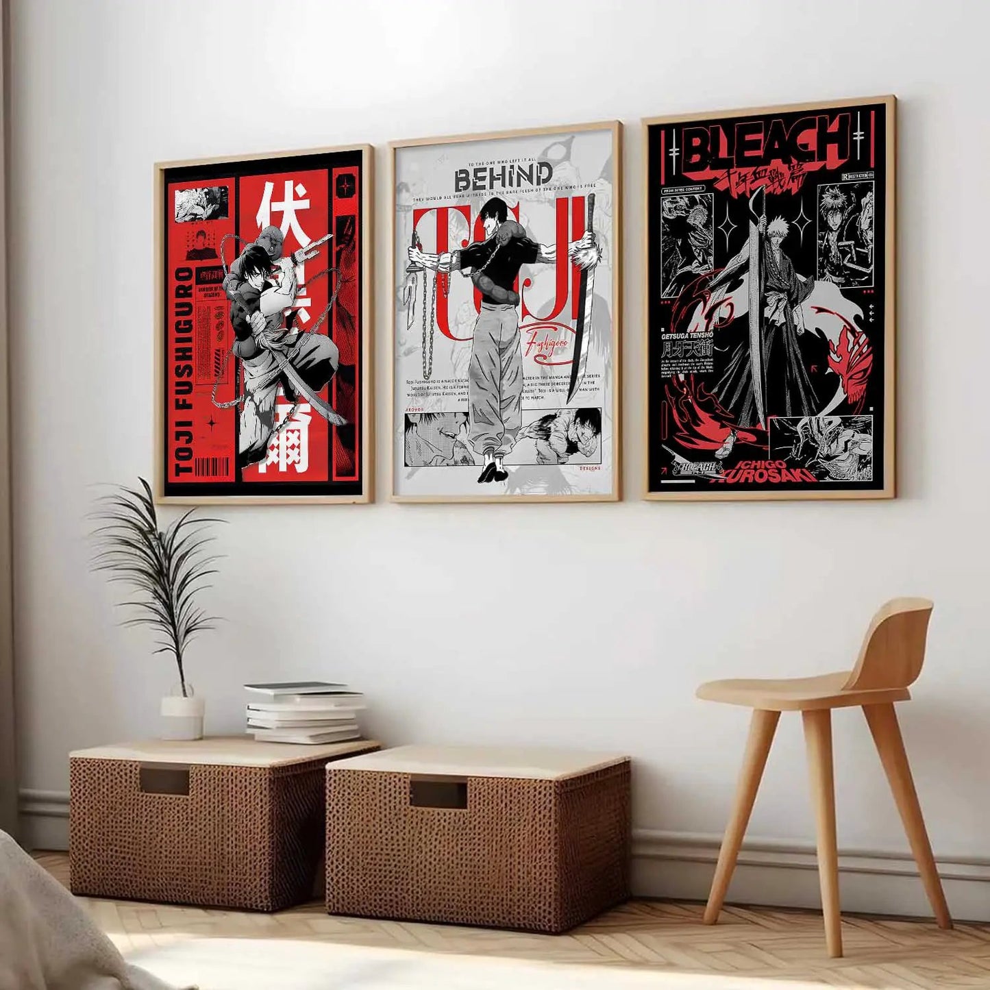 Japanese Anime Wall Art Paintings for Living Room Bedroom