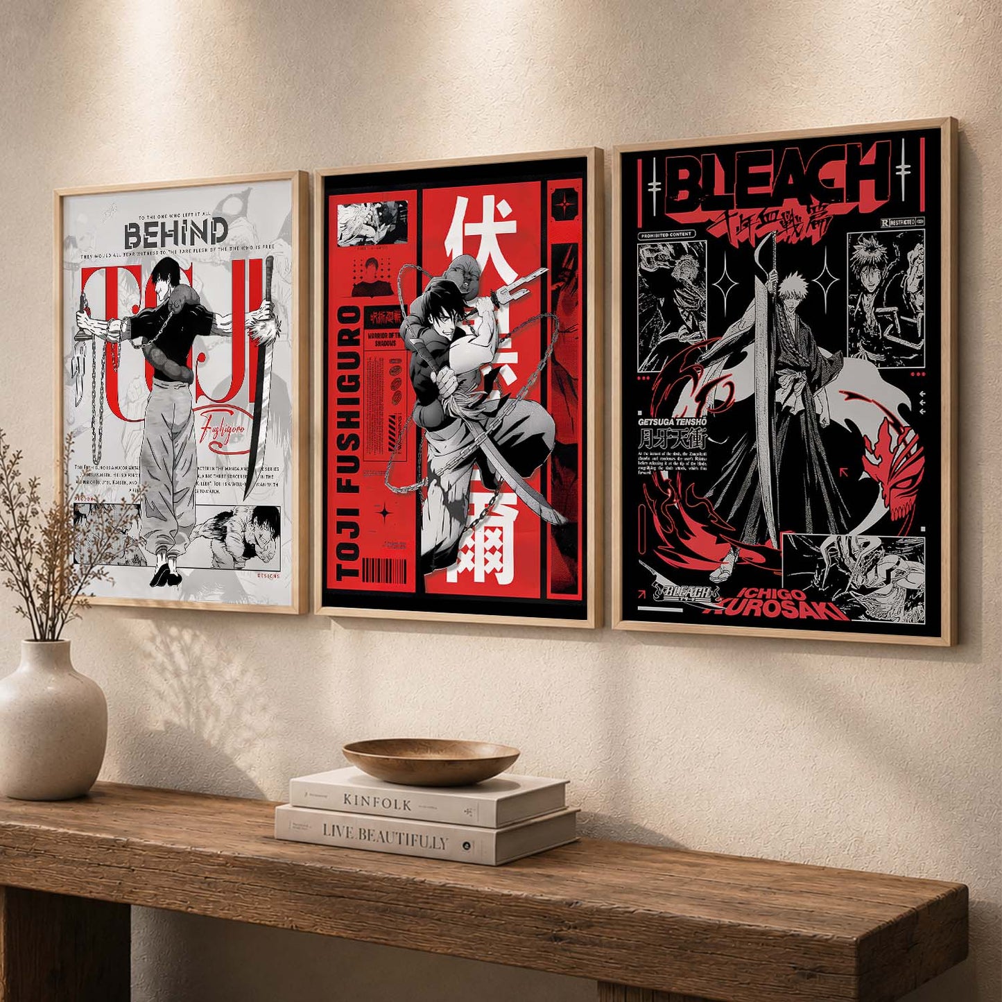 Japanese Anime Wall Art Paintings for Living Room Bedroom