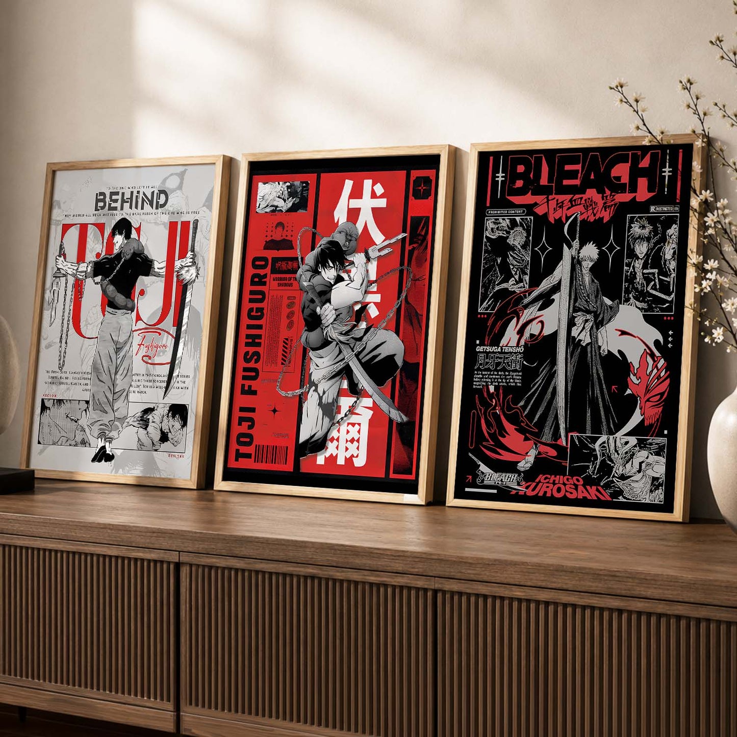 Japanese Anime Wall Art Paintings for Living Room Bedroom