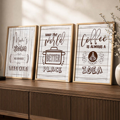 Framed Posters For Kitchen Restaurant & Bar Wall Decor