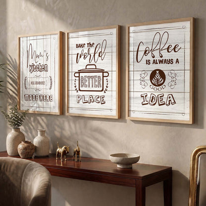 Framed Posters For Kitchen Restaurant & Bar Wall Decor