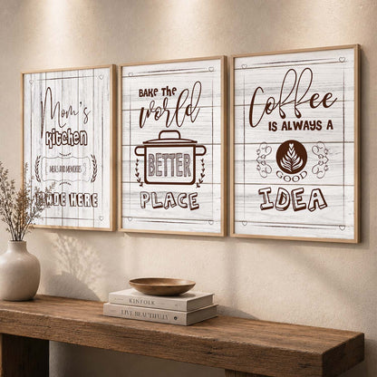 Framed Posters For Kitchen Restaurant & Bar Wall Decor