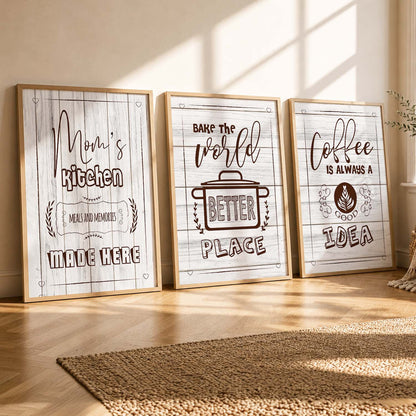 Framed Posters For Kitchen Restaurant & Bar Wall Decor