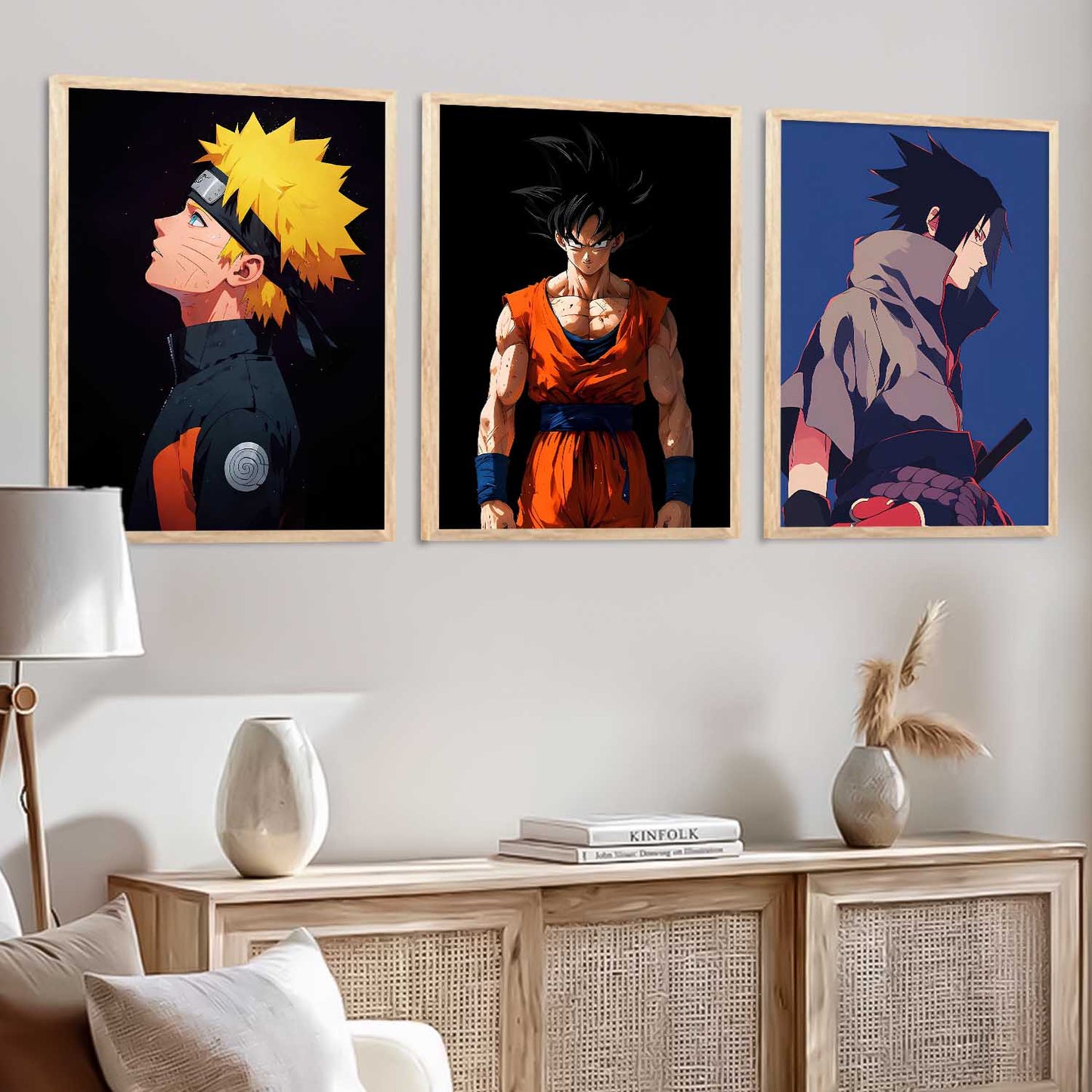 Japanese Aesthetic Anime Wall Art Paintings for Living Room Bedroom