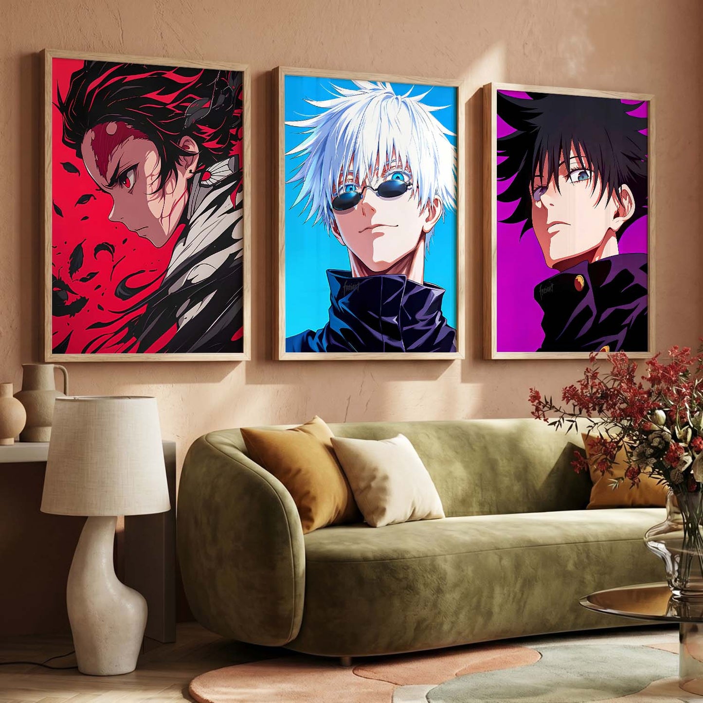 Japanese  Anime Wall Art Paintings for Living Room Bedroom