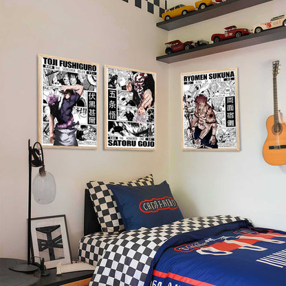 Japanese Aesthetic Anime Wall Art Paintings for Living Room Bedroom