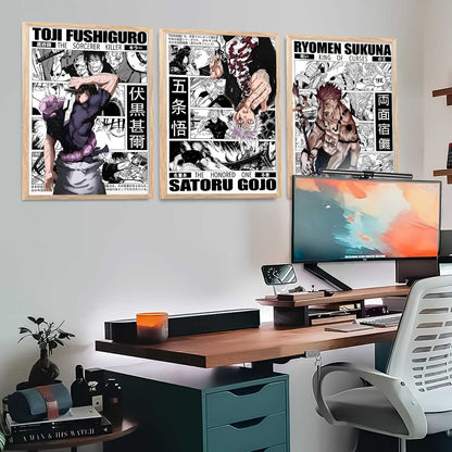 Japanese Aesthetic Anime Wall Art Paintings for Living Room Bedroom