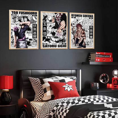 Japanese Aesthetic Anime Wall Art Paintings for Living Room Bedroom