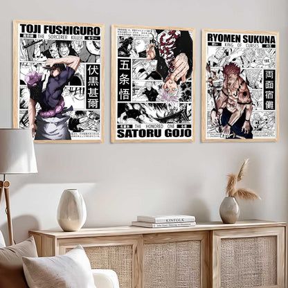 Japanese Aesthetic Anime Wall Art Paintings for Living Room Bedroom