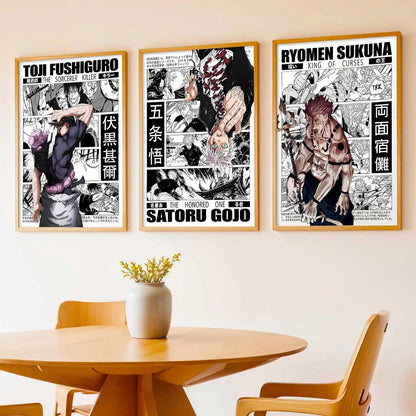 Japanese Aesthetic Anime Wall Art Paintings for Living Room Bedroom