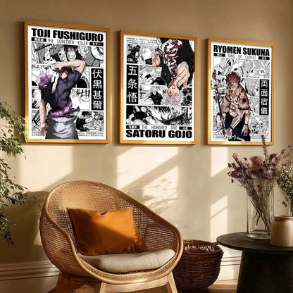 Japanese Aesthetic Anime Wall Art Paintings for Living Room Bedroom