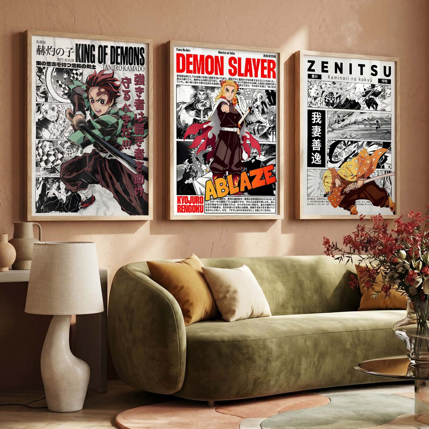 Japanese Anime Wall Art Paintings for Living Room Bedroom
