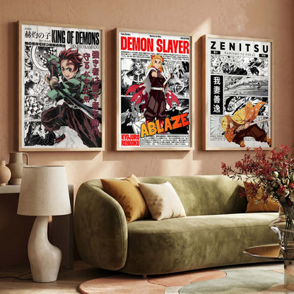 Japanese Anime Wall Art Paintings for Living Room Bedroom