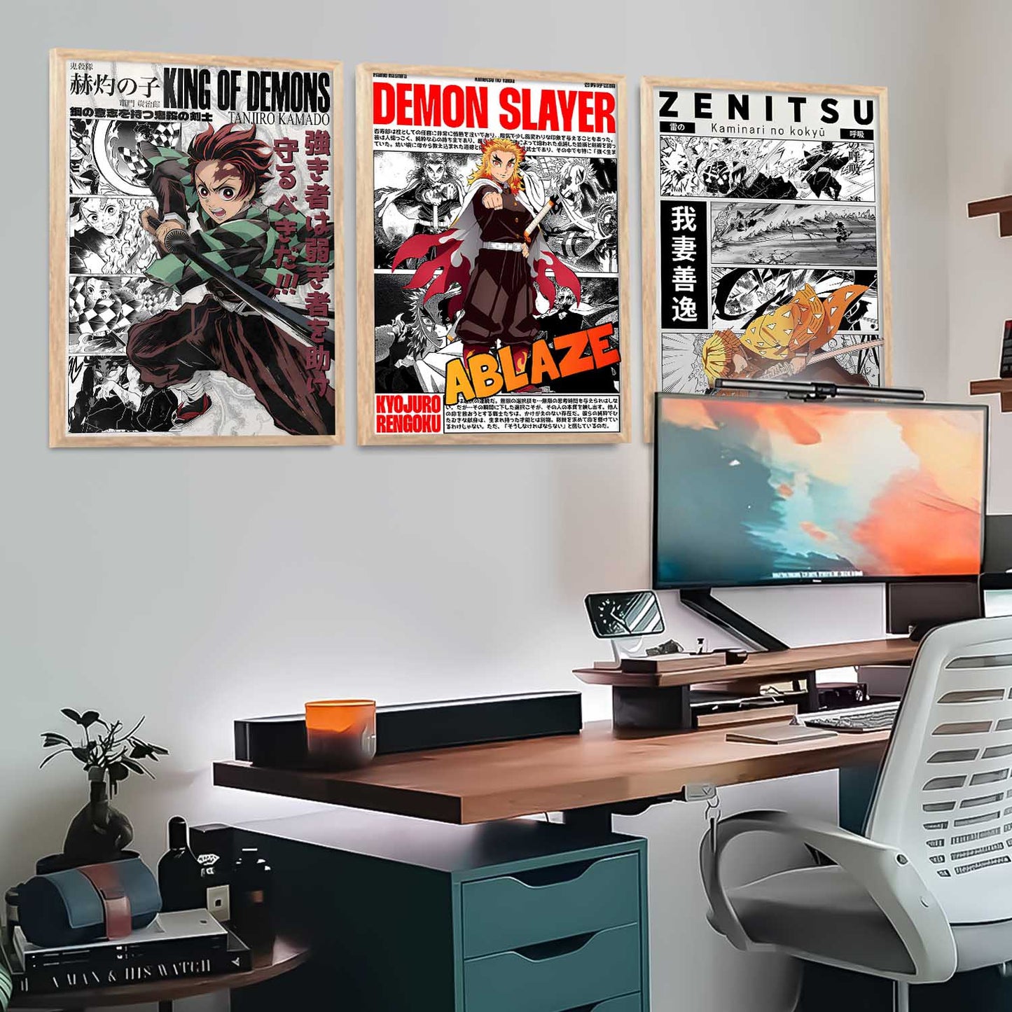 Japanese Anime Wall Art Paintings for Living Room Bedroom