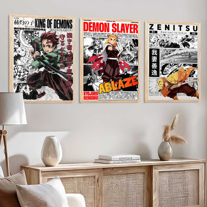Japanese Anime Wall Art Paintings for Living Room Bedroom