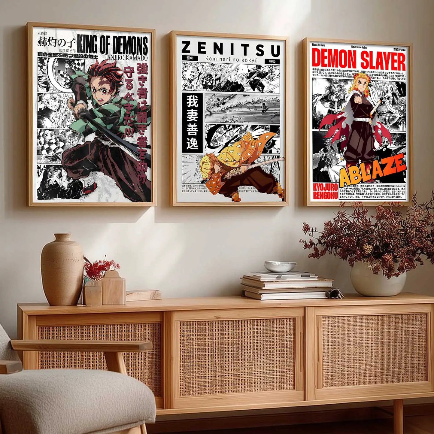 Japanese Anime Wall Art Paintings for Living Room Bedroom