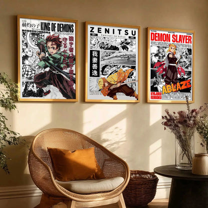 Japanese Anime Wall Art Paintings for Living Room Bedroom