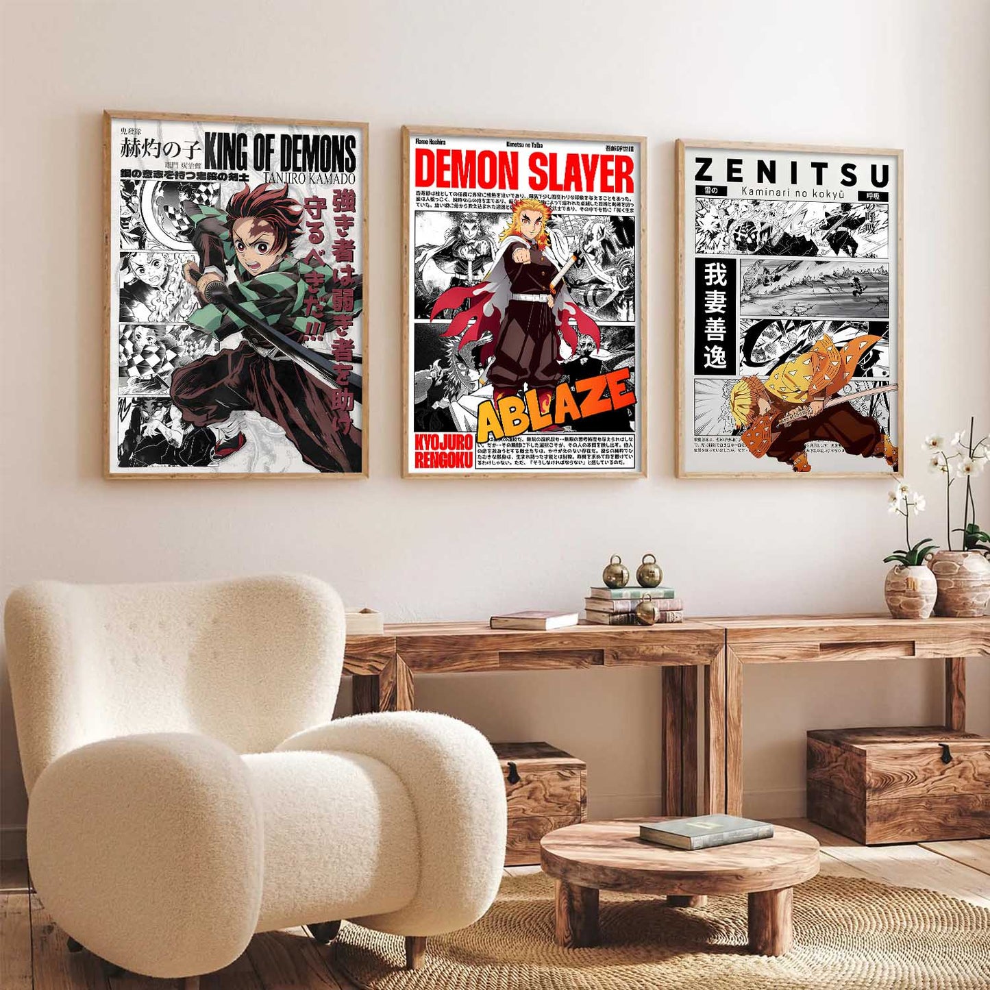 Japanese Anime Wall Art Paintings for Living Room Bedroom