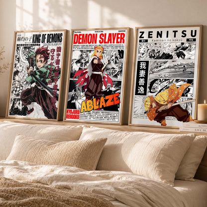 Japanese Anime Wall Art Paintings for Living Room Bedroom