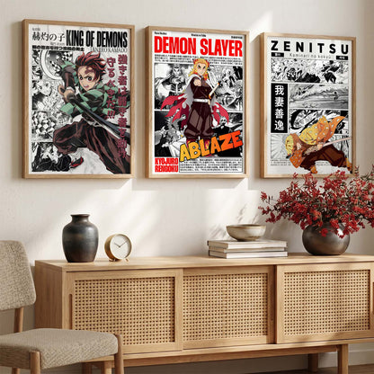 Japanese Anime Wall Art Paintings for Living Room Bedroom