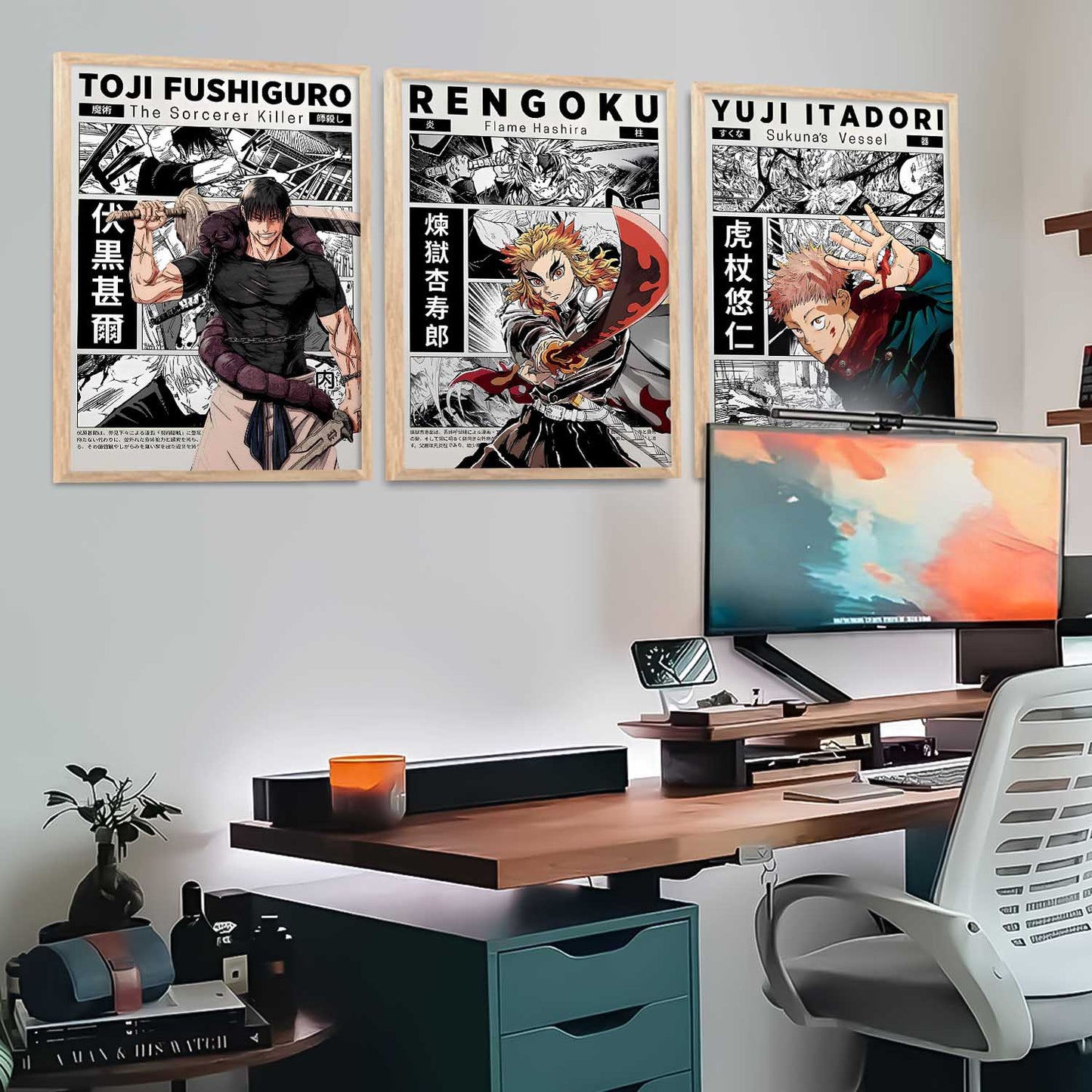 Japanese Anime Wall Art Paintings for Living Room Bedroom