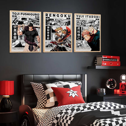 Japanese Anime Wall Art Paintings for Living Room Bedroom