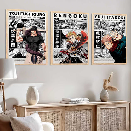 Japanese Anime Wall Art Paintings for Living Room Bedroom