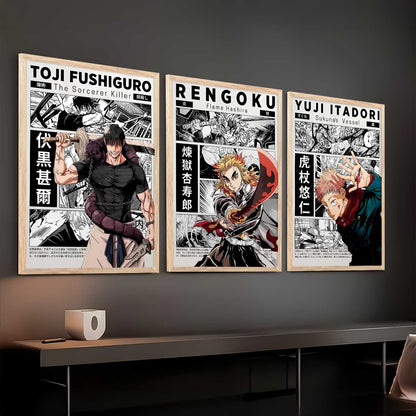 Japanese Anime Wall Art Paintings for Living Room Bedroom