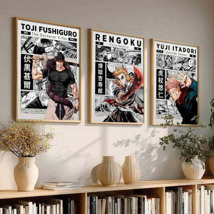 Japanese Anime Wall Art Paintings for Living Room Bedroom