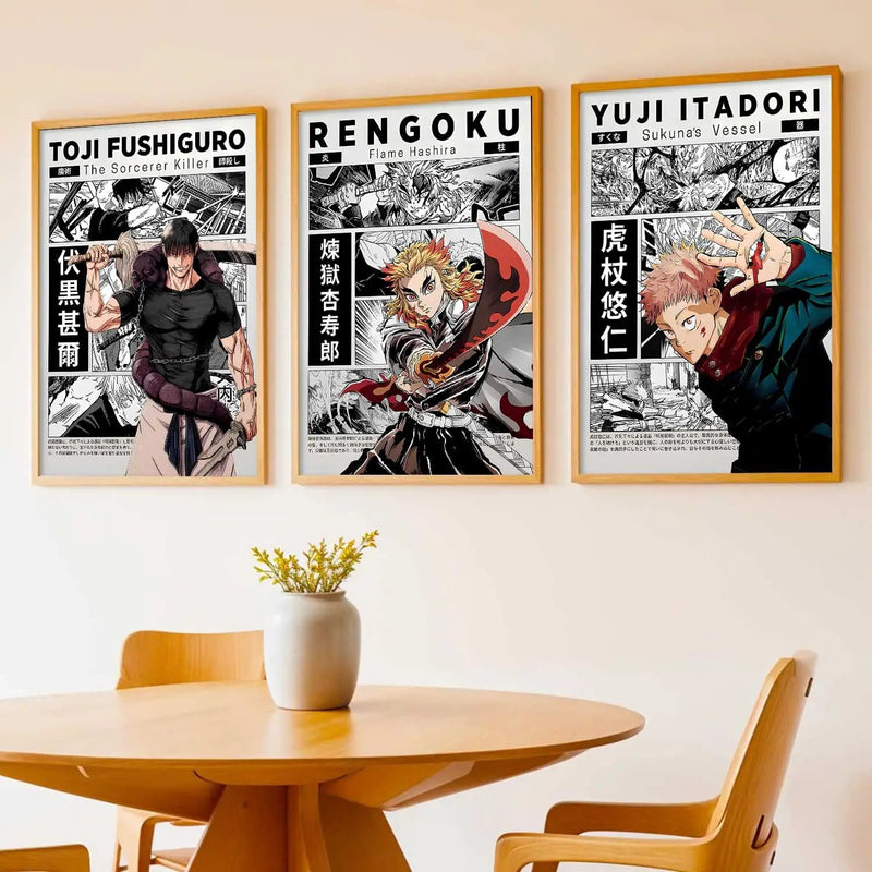 Japanese Anime Wall Art Paintings for Living Room Bedroom