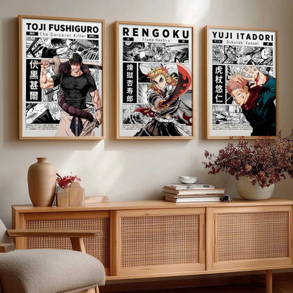 Japanese Anime Wall Art Paintings for Living Room Bedroom