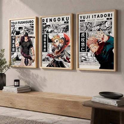 Japanese Anime Wall Art Paintings for Living Room Bedroom