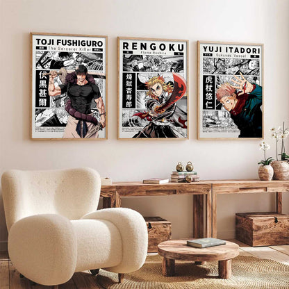 Japanese Anime Wall Art Paintings for Living Room Bedroom