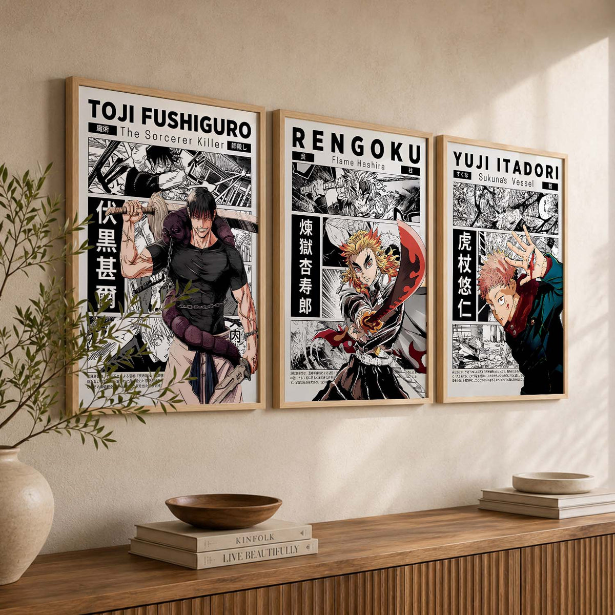 Japanese Anime Wall Art Paintings for Living Room Bedroom