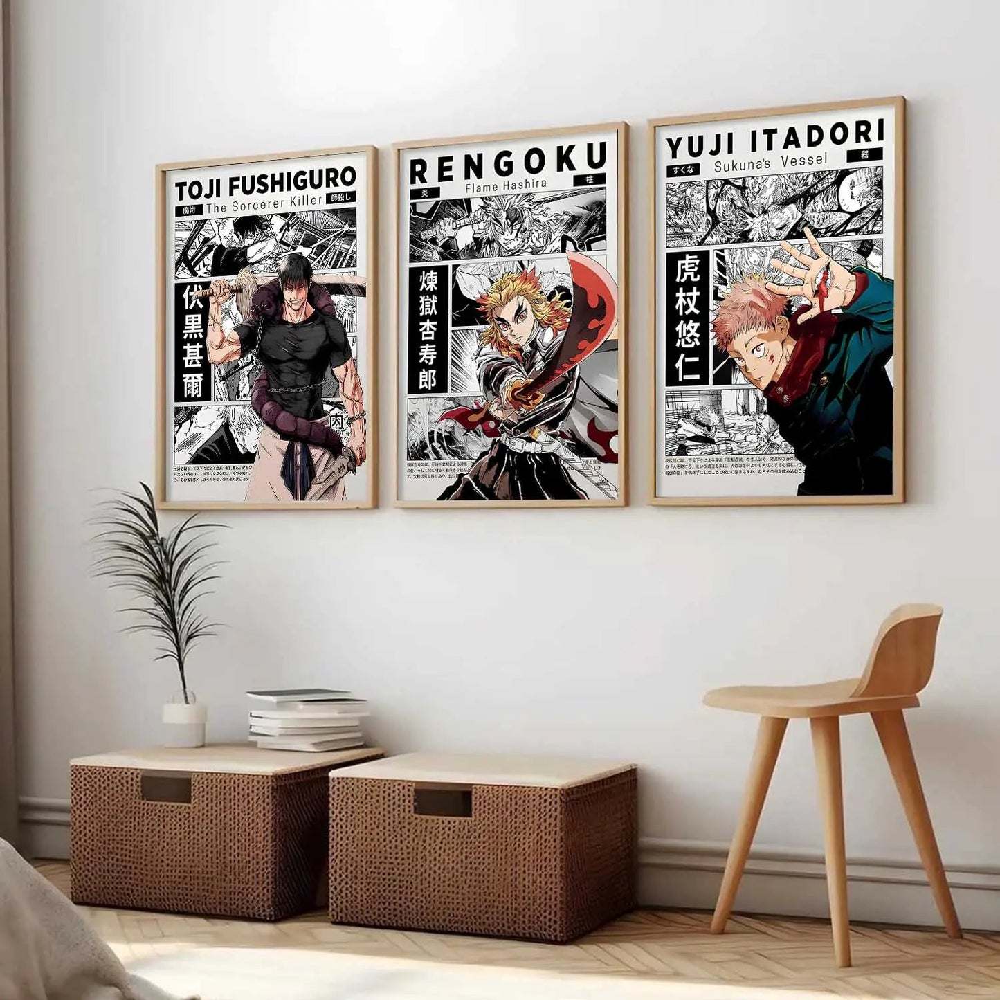 Japanese Anime Wall Art Paintings for Living Room Bedroom