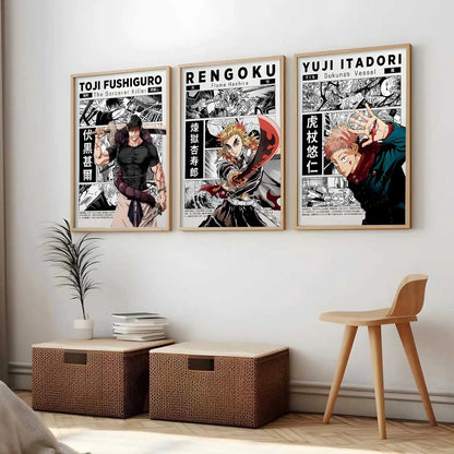 Japanese Anime Wall Art Paintings for Living Room Bedroom
