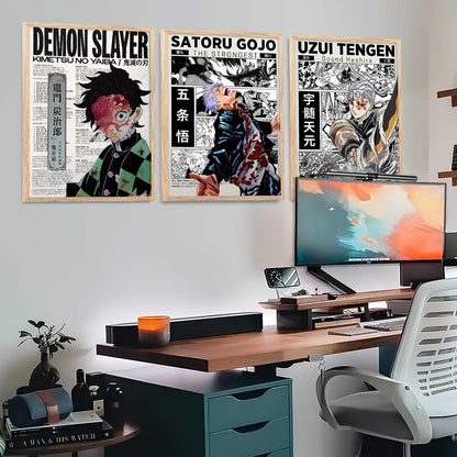 Japanese Anime Wall Art Paintings for Living Room Bedroom