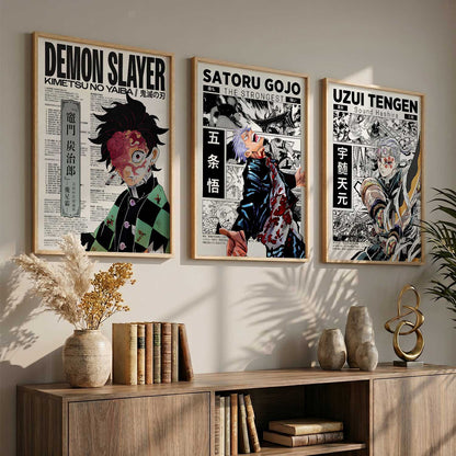 Japanese Anime Wall Art Paintings for Living Room Bedroom