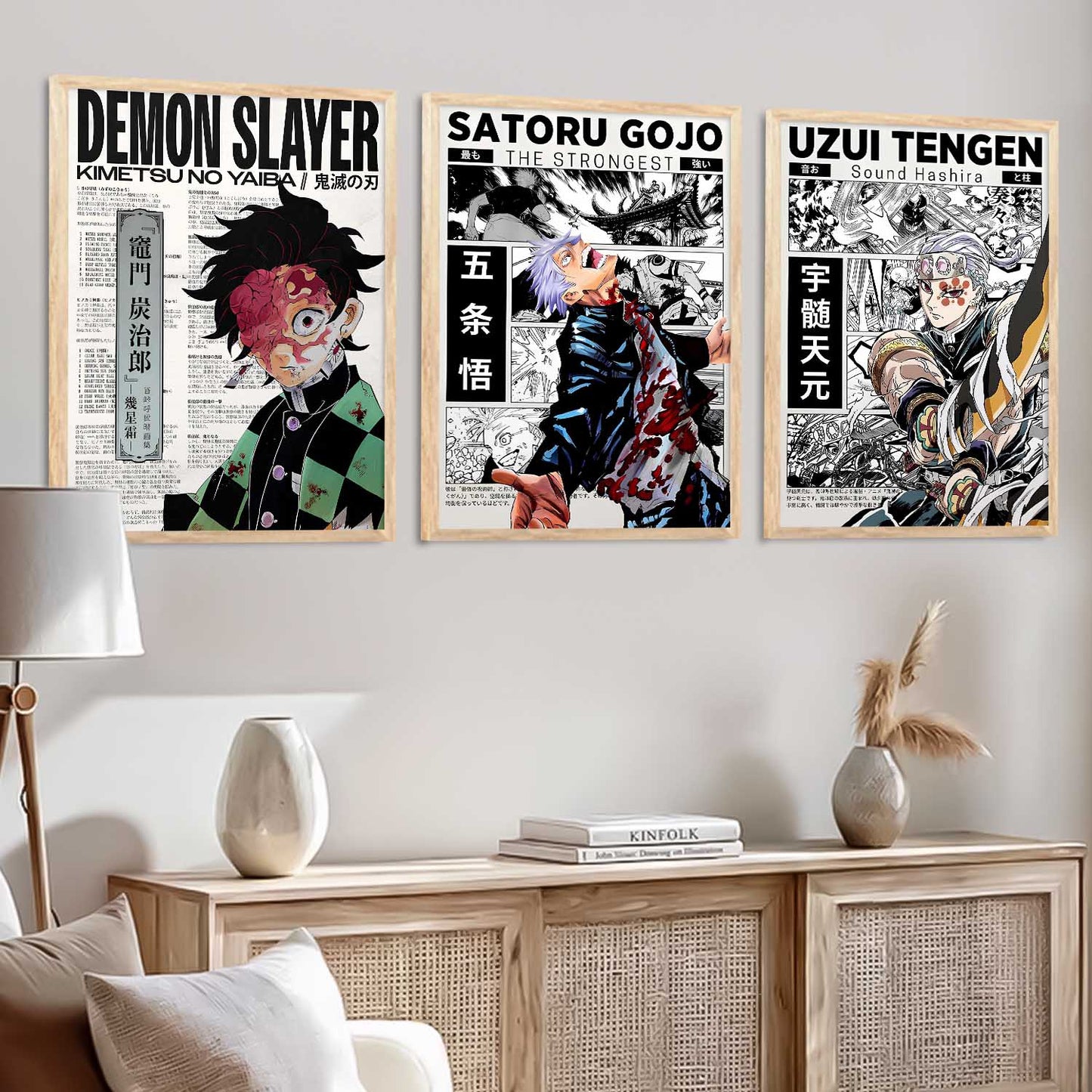 Japanese Anime Wall Art Paintings for Living Room Bedroom