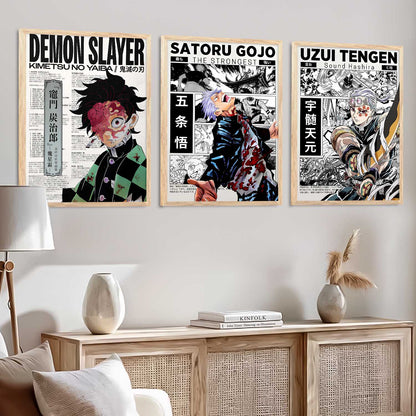 Japanese Anime Wall Art Paintings for Living Room Bedroom