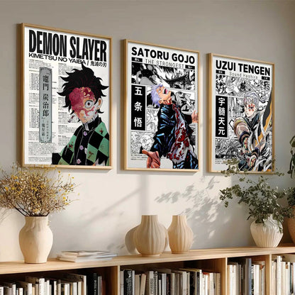 Japanese Anime Wall Art Paintings for Living Room Bedroom