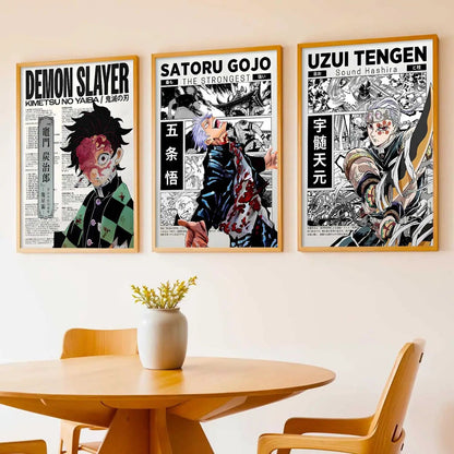Japanese Anime Wall Art Paintings for Living Room Bedroom