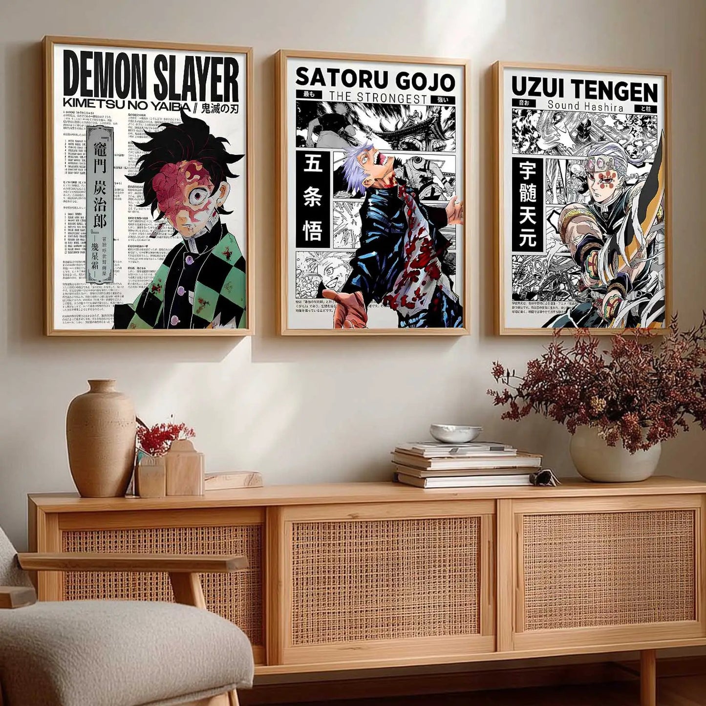 Japanese Anime Wall Art Paintings for Living Room Bedroom