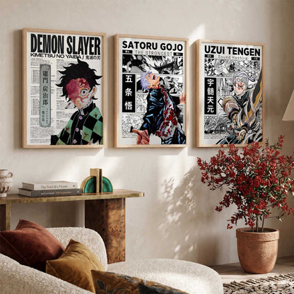 Japanese Anime Wall Art Paintings for Living Room Bedroom