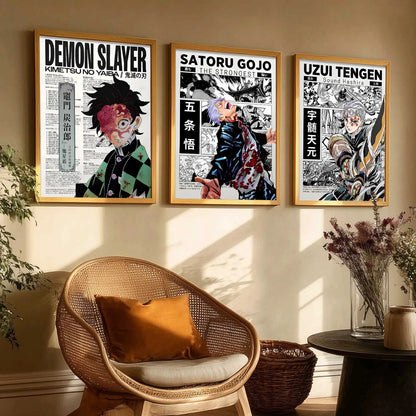 Japanese Anime Wall Art Paintings for Living Room Bedroom