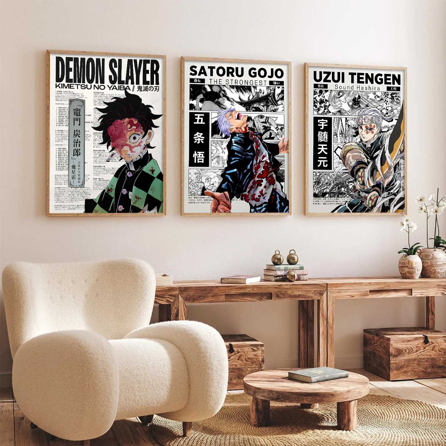 Japanese Anime Wall Art Paintings for Living Room Bedroom