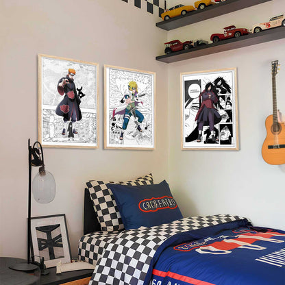 Aesthetic  Japanese Anime Wall Art Paintings for Living Room Bedroom