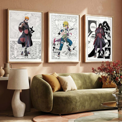 Aesthetic  Japanese Anime Wall Art Paintings for Living Room Bedroom
