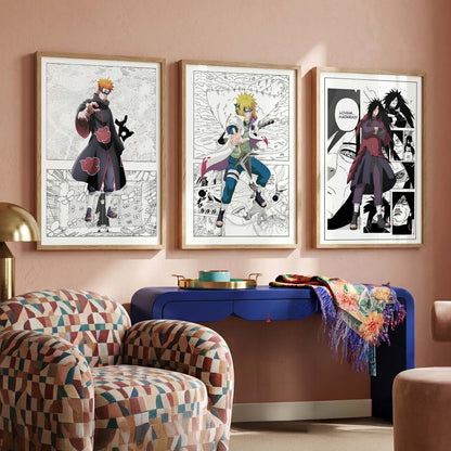 Aesthetic  Japanese Anime Wall Art Paintings for Living Room Bedroom